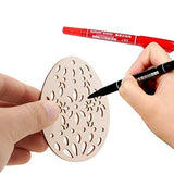 SEWACC 20pcs Wooden Easter Ornaments Crafts Unfinished Wood Pieces Wooden Easter Egg Cutouts Easter Egg Shape Wooden Pendants Easter Hanging SEWACC