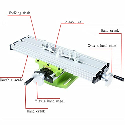 Mini Milling Machine Work Table,Milling Working Table,Multifunction Worktable,Milling Machine Compound Kit for Lathe Bench Drill Press Weglae