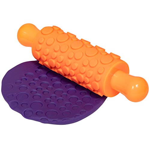 READY 2 LEARN Paint and Clay Texture Rollers - Set of 4 - Textured Dough Rolling Pins for Kids - Open-Ended Patterns for Crafts and Decoration READY 2 LEARN