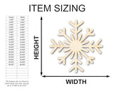 Unfinished Wood Snowflake Shape | Winter Decor | DIY Craft Cutout | up to 24" DIY 18" / 1/2" 24 Hour Crafts