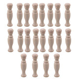 Mxfans Decorative Wood Spindles Unfinished Wood Craft Spindles 72x18mm Pack of 20 Mxfans