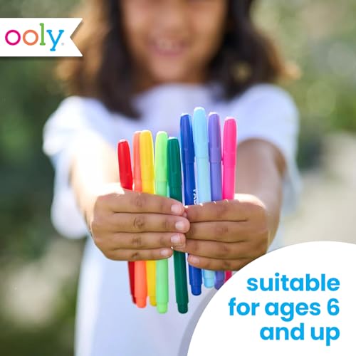 Ooly Permanent Fabric Markers [Set of 12], Fabric Doodlers are for Drawing on Denim Jackets, Light T-Shirts, Book Bags, Backpacks and More, Great Ooly