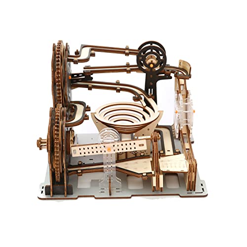 KonHaovF 3D Wooden Puzzles for Adults Marble Run Model Building Kits, Mechanical 3D Wooden Marble Run Model Kits to Build for Home Decoration, DIY 3D KonHaovF