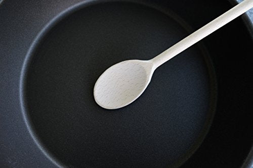 12 Inch Long Wooden Spoons for Cooking - Oval Wood Mixing Spoons for Baking, Cooking, Stirring - Sauce Spoons Made of Natural Beechwood - Set of 4 BICB