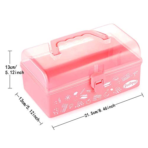 Funtopia Plastic Art Box for Kids, Multi-Purpose Portable Storage Box/Sewing Box/Tool Box for Kids' Toys, Craft and Art Supply, School Supply, Office Funtopia