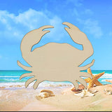 Creaides 20pcs Wooden Sea Animals DIY Crafts Cutouts Crab Shaped Wood Ornaments for DIY Projects Home Decoration Creaides