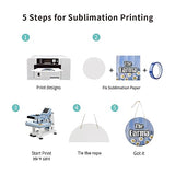 PYD Life 6 Pack 10" Round Sublimation Door Hanger Blanks White Hardboard MDF Wood Blanks Wall Hanging for Heat Press Machine Printing PYD Life