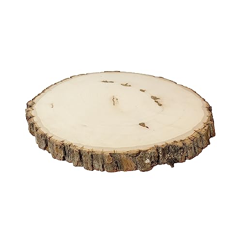 Walnut Hollow Rustic Basswood Round, Large 9-12" Wide with Live Edge Wood (Pack of 12) - for Wood Burning, Home Décor, and Rustic Weddings - WoodArtSupply