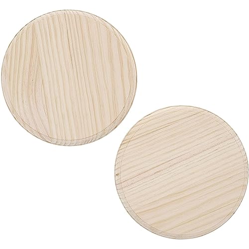 Bright Creations Unfinished Wood Round Plaques for DIY Crafts (2 Pack), 8 Inches