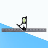 Combination Square Adjustable Square T Square Stainless Steel Multifunctional Combination Try Square Set Kit Right Angle Ruler GD Eujgoov