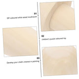 VILLCASE 10 Pcs Wood Mushroom Unfinished Wooden Toys Mini Figure playset Kids car Toys Kids Painting Wood kit Mini Wooden Mushrooms Fairy Toy Wooden VILLCASE