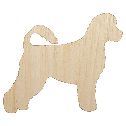 Portuguese Water Dog Solid Unfinished Wood Shape Piece Cutout for DIY Craft Projects - 1/4 Inch Thick - 6.25 Inch Size Sniggle Sloth