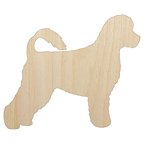 Portuguese Water Dog Solid Unfinished Wood Shape Piece Cutout for DIY Craft Projects - 1/4 Inch Thick - 6.25 Inch Size - WoodArtSupply