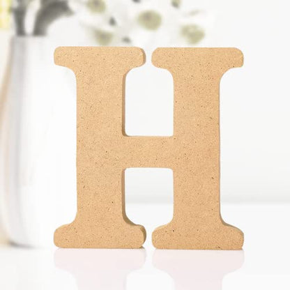 WOODOUNAI 6 Inch Designable Wood Letters Unfinished Wood Letters for Wall Decor Decorative Standing Letters Slices Sign Board Decoration for Craft