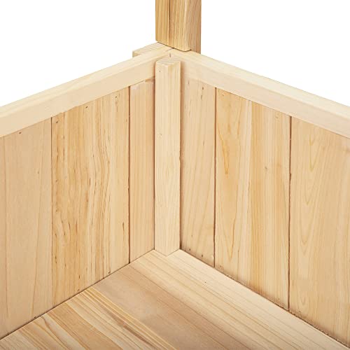 Outsunny 47'' Wooden Raised Garden Bed with Trellis, Coutryside Style Elevated Planter Box Stand with Open Storage Shelf, Spacious Planting Area for Outsunny