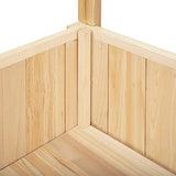 Outsunny 47'' Wooden Raised Garden Bed with Trellis, Coutryside Style Elevated Planter Box Stand with Open Storage Shelf, Spacious Planting Area for Outsunny