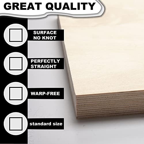 AIKS Basswood Sheets 8.8 x 8.8 x 1/16 Inch Unfinished Balsa Wood Sheets for Cricut Maker, Laser Cutting, Wood Burning, Architectural Models, AIKS