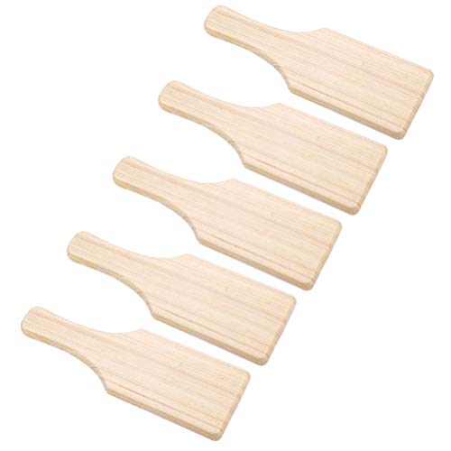 EXCEART Wood Carving Tools 5PCS Unfinished Wood Paddle Wood Board for Arts Crafts Sorority Fraternity Home Decoration Handmade Pottery Tool EXCEART