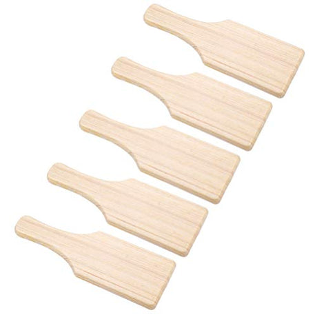 EXCEART Wood Carving Tools 5PCS Unfinished Wood Paddle Wood Board for Arts Crafts Sorority Fraternity Home Decoration Handmade Pottery Tool EXCEART