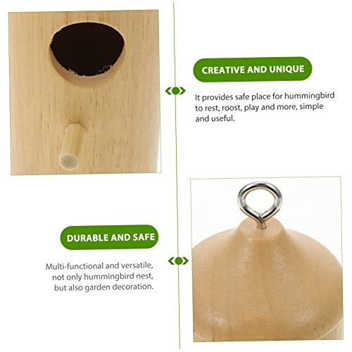 SUPVOX Hummingbird House Small Unfinished Birdhouses Bird Breeder Honeycomb Hut Wood Bird House Outdoor Bird Aviary Decorative Bird Houses Outdoor SUPVOX