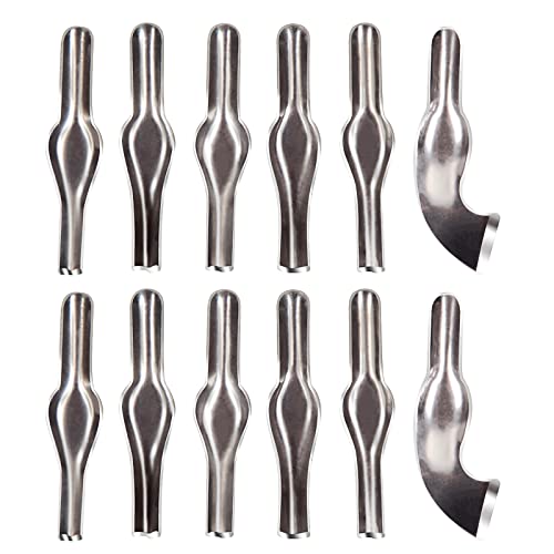 Falling in Art Linoleum Block Cutters - 6 Different Shaped Lino Cutters, Assorted Blades for Printmaking, Precision Carvings(2 Set) Falling in Art