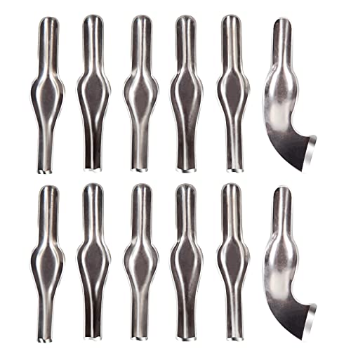 Falling in Art Linoleum Block Cutters - 6 Different Shaped Lino Cutters, Assorted Blades for Printmaking, Precision Carvings(2 Set) - WoodArtSupply