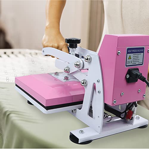 MAIKESUB 12x10 Inch High Pressure Heat Press Machine for T Shirts Digital Industrial Sublimation Printer for Heat Transfer Vinyl Intelligent Pink MAIKESUB