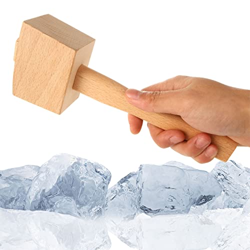 DIRBUY 2 Pcs Wooden Mallet - 9.6 Inch Wooden Mallet Woodworking - 7oz Soild Beech Wood Mallet - Wood Carving Mallet Suitable for Damage-Free Striking DIRBUY