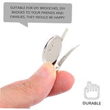 VILLCASE 45pcs Badge Corsage Material Brooch Lapel Pin Backs Boutonniere Pin Unfinished Badge Kit Accessories Broch Round Badge Simple Badge VILLCASE