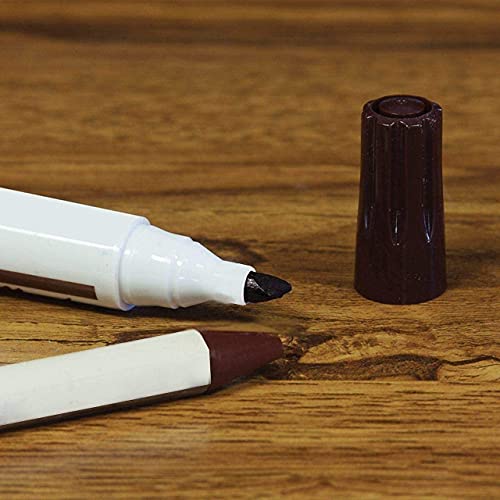 Furniture Repair Kit Wood Markers - Set of 12 - Markers and Wax Sticks with Sharpener Kit, for Stains, Scratches, Wood Floors, Tables, Desks,