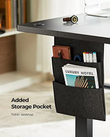 Marsail Standing Desk Adjustable Height, 48x24 Inch Electric Standing Desk with Storage Bag, Stand up Desk for Home Office Computer Desk Memory Marsail