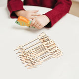 SEWACC 10pcs Unfinished Arrows Wood Pieces Wooden Shape Cutouts DIY Blank Wood Sign Arrows Cutout Embellishment for Wedding Birthday Party SEWACC