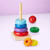 Melissa & Doug Rainbow Stacker Wooden Ring Educational Toy - Wooden Rainbow Stacking Rings Baby Toy, Stacker Toys For Infants And Toddlers Melissa & Doug