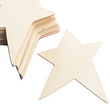 Factory Direct Craft Pack of 24 Unfinished Wooden Folk Star Cutouts - Blank Wood Star Shapes DIY Christmas Holiday, 4th of July, or Everyday Craft Factory Direct Craft