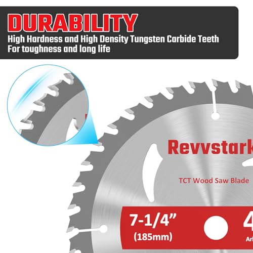 3-Pack Combo 7-1/4 Inch 24T&40T&60T with 5/8 Inch Arbor, Carbide 24T Framing, 40T Ripping & Crosscutting, 60T Finish Carbide Circular Saw Blade for Revvstark