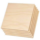 Plywood Sheet Board Squares, A Grade, 12 x 12 inch, 1/4 inch Thick, Pack of 5 Unfinished Wood for Crafts Basswood by Craftiff Craftiff