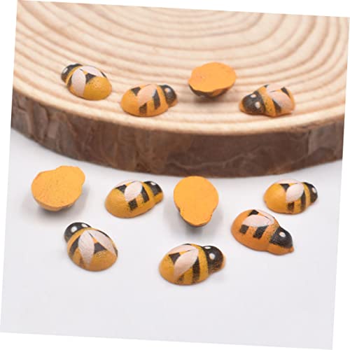 Operitacx 500 Pcs Self-Adhesive Bee Day Wood Miniature Sticker Bees Black Decal Crystal Beads Boy Kids Christmas Toy DIY Mini Beads for Jewelry Operitacx