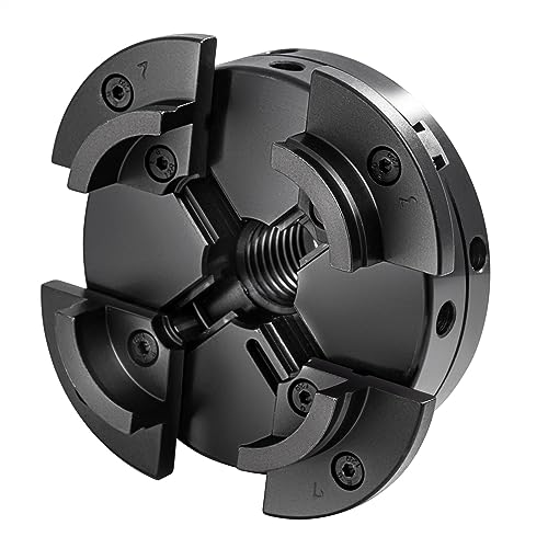 CXRCY 4Inch Lathe Chuck for Woodworking, 4-Jaw Self-Centering Wood Lathe Chuck Set with 1"x8TPI Thread CXRCY