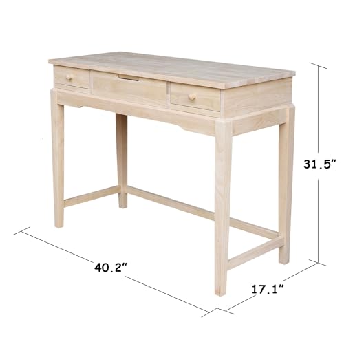 International Concepts, Unfinished Vanity Table with Bench IC International Concepts