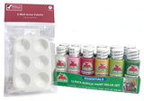 Apple Barrel Acrylic Paint Set with Complimentary Palette, Matte Finish (12 Bottles, 2-Ounces Each) Atlea Creations