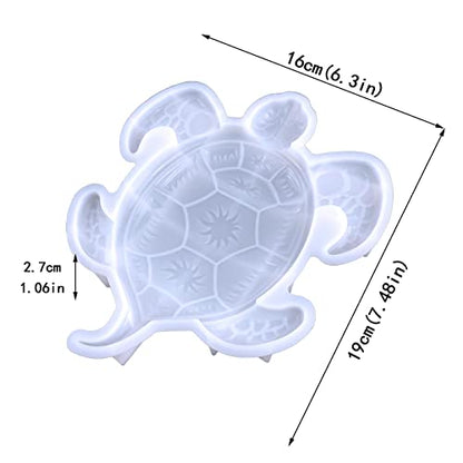 Voaesdk Sea Turtle Resin Molds Silicone, Cute Turtle Epoxy Molds, DIY 3D Large Animal Silicone Molds for Resin Casting,Wall Hanging, Desktop Ornament Home Decor, Xmas Gifts