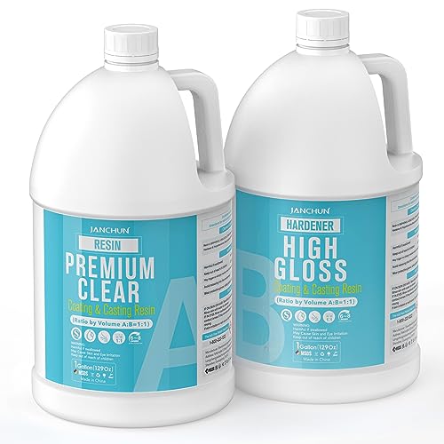 2 Gallon Premium Clear Epoxy Resin Kit, High Gloss Casting and Coating for River Table Tops, Art Casting Resin, Jewelry Making, DIY, Tumblers, Molds,