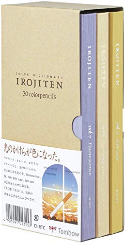 Tombow 3-Pack Irojiten Color Dictionary Wooden Pencil Bundle Set , Series 1 ( CI-RTA-30C ) & 2 ( CI-RTB-30C ) & 3 ( CI-RTC-30C ) 30 Colors x 3 ( - WoodArtSupply