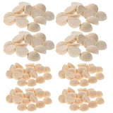 Yardwe 200pcs Wooden Hemisphere Unfinished Spacer Beads Half Craft Balls White Spray Paint Wood Unfinished Wood Beads Wood Rings for Crafts Lotus Yardwe