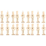 18 Pcs Christmas Puppet Nutcracker Figurine Wood Doll Soldier Decor Wood Nutcracker Unfinished DIY Nutcracker Outdoor Christmas Decorations PartyKindom