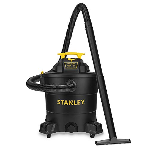 Stanley 12 Gallon 5.5 Peak HP Wet/Dry Vacuum, 3 in 1 Shop Vacuum Blower,1-7/8"x6 Hose, Range for Garage, Carpet Clean, Workshop with Vacuum Stanley