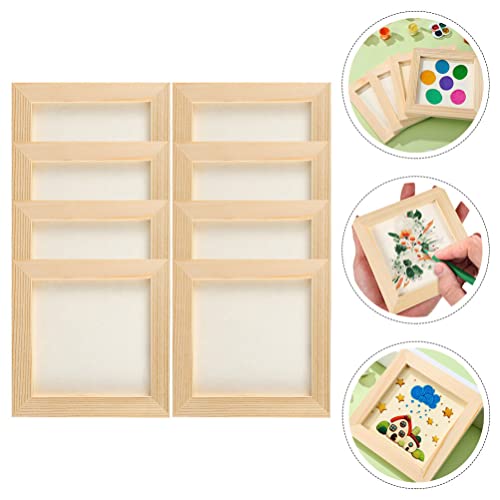 Toddmomy 8 pcs Clay Picture Frame Photo Frame Clay Blank Picture Frame Wood Painting Frame Unfinished Wood Frames Wooden Picture Frames DIY Clay Toddmomy