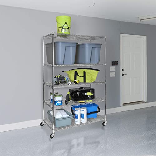 Seville Classics UltraDurable Heavy Duty NSF Solid Steel Wire Rack Storage Unit Organizer for Garage, Warehouse, Office, Restaurant, Classroom, Seville Classics