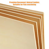 20PCS Basswood Sheets 12x12 Inch Unfinished Square Wood Pieces for Crafting 3mm Plywood Board 1/8" Thin Wooden Sheets Wood Slices Natural Wood Planks APACALI