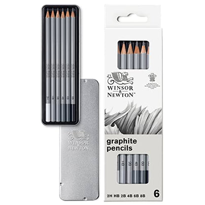 Winsor & Newton Studio Collection Artist Pencils, Graphite Pencils, Set of 6 - WoodArtSupply